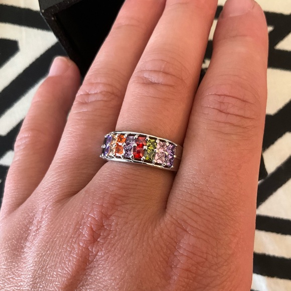 Karis Jewelry - Rainbow Gemstone Band Ring